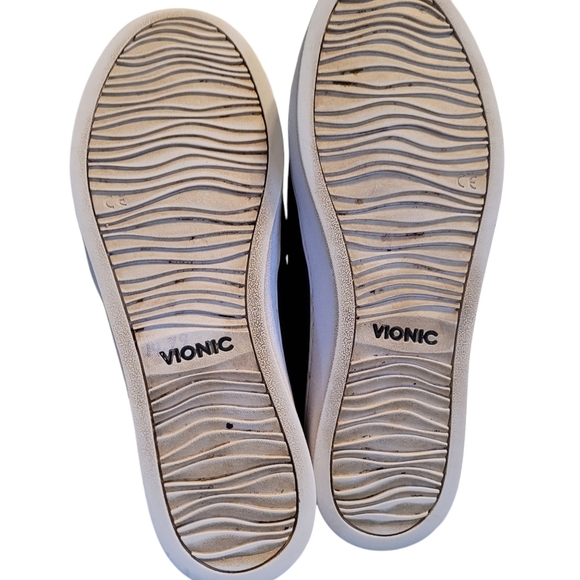 VIONIC Dakota navy metallic leather mules - 7.           J74 - Picture 5 of 8